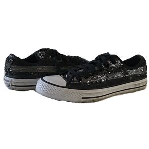 Converse Chuck Taylor All Star OX Sequin Blk Silvr